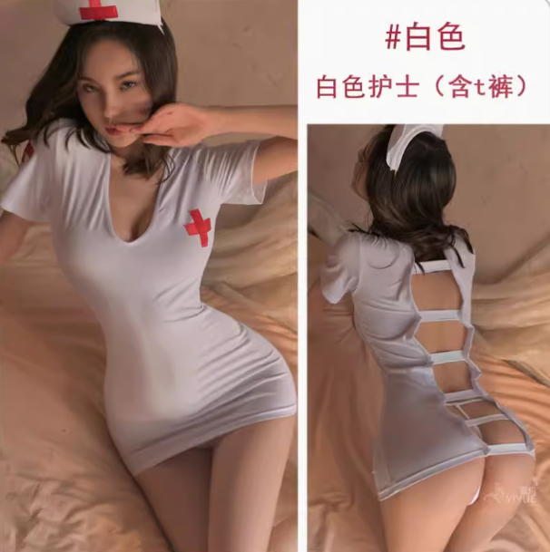 Nurse uniform cosplay underwear Nurse dress skirt plus size